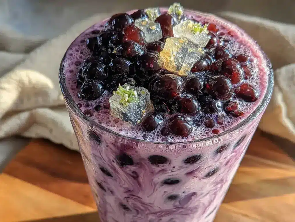 creamy taro milk tea - featured image