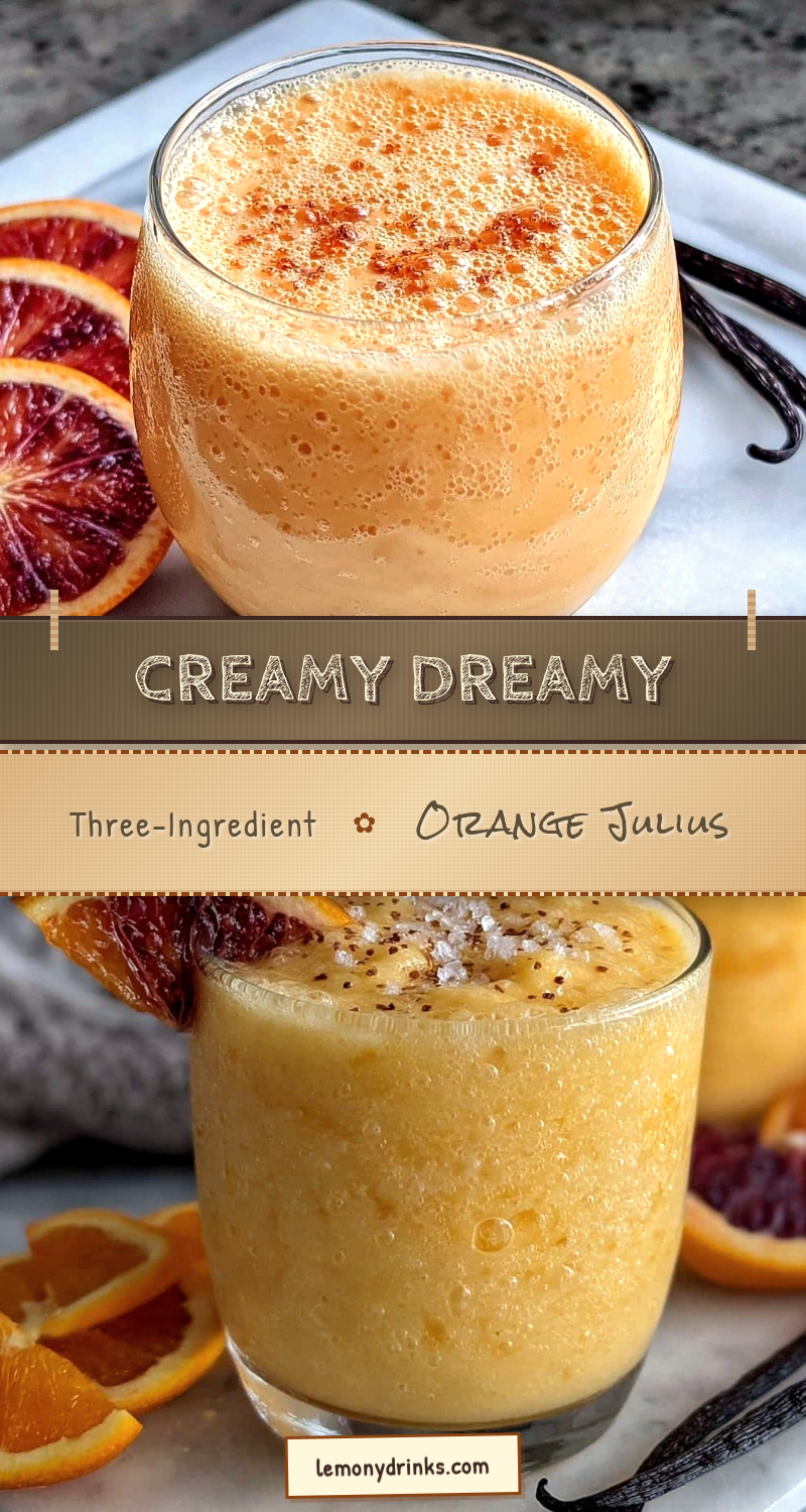 creamy three-ingredient orange julius smoothie recipe