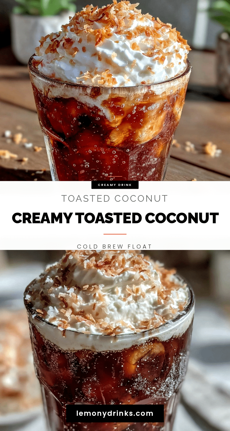 creamy toasted coconut cold brew float recipe