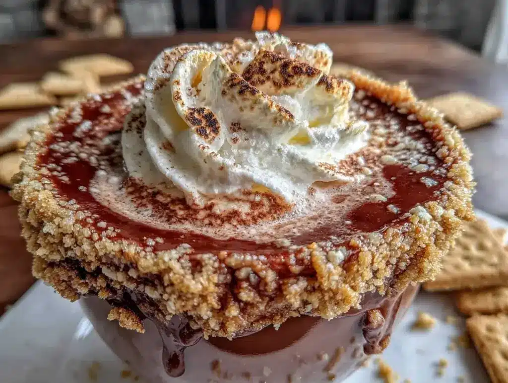 creamy toasted marshmallow mocha - featured image