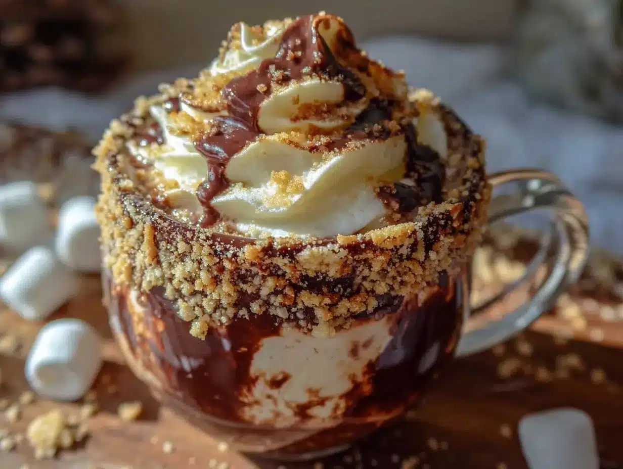 creamy toasted marshmallow mocha preparation steps