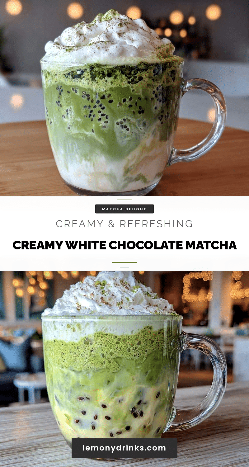 creamy white chocolate matcha latte recipe