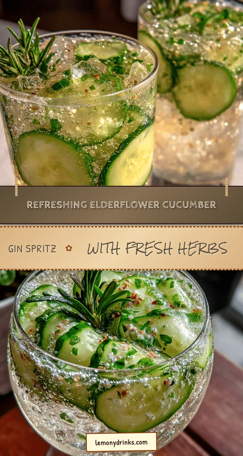 elderflower cucumber gin spritz recipe