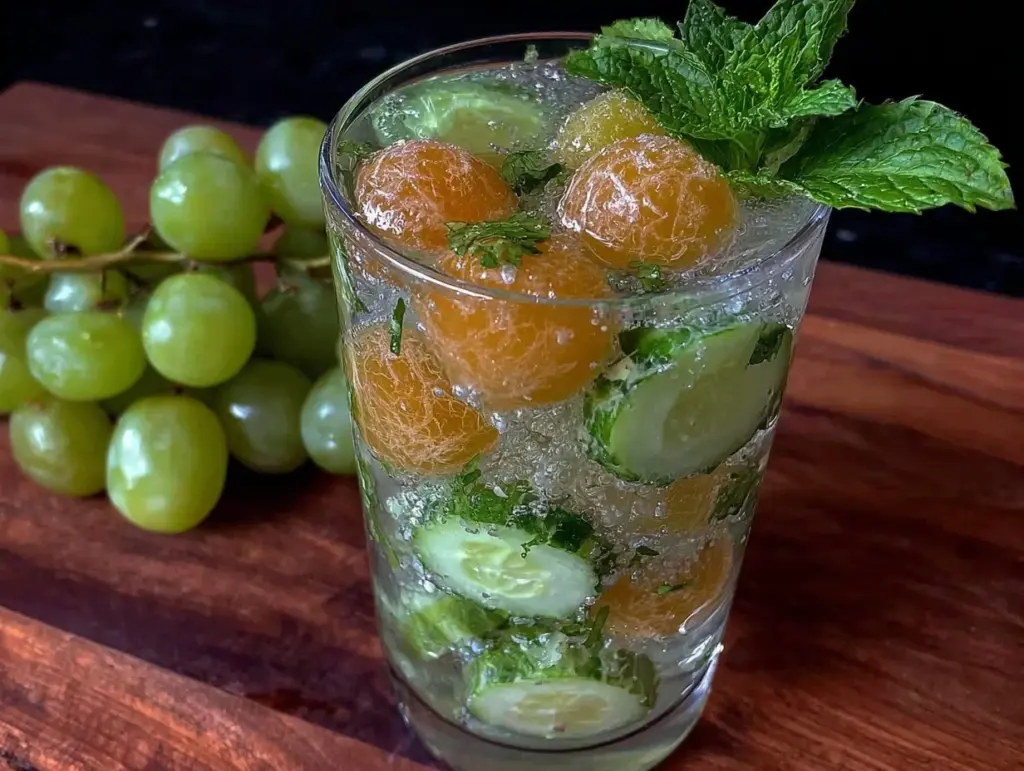 fresh cucumber melon spa water - featured image