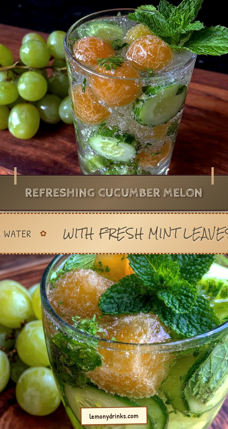 fresh cucumber melon spa water recipe