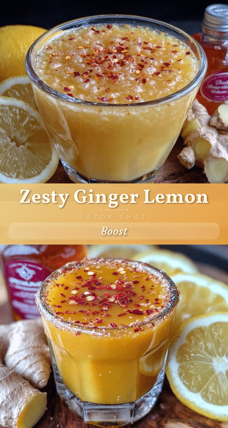fresh ginger lemon detox shot recipe