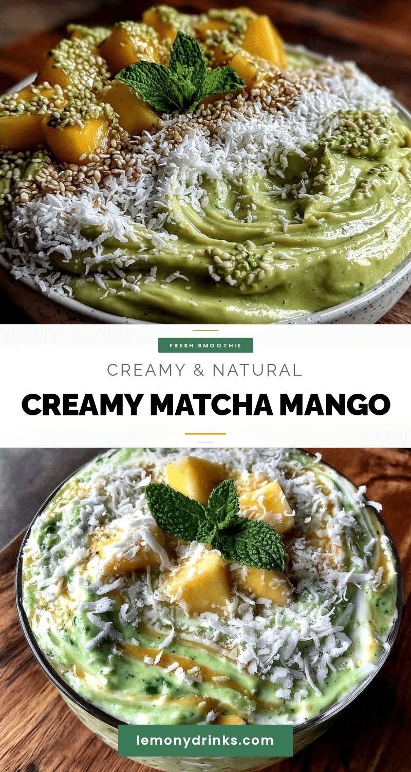 fresh matcha mango smoothie bowl recipe