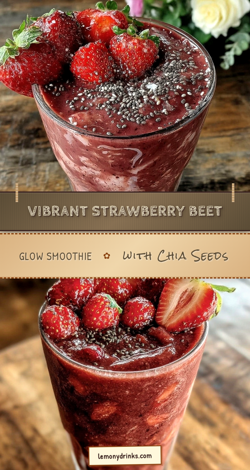 fresh strawberry beet glow smoothie recipe