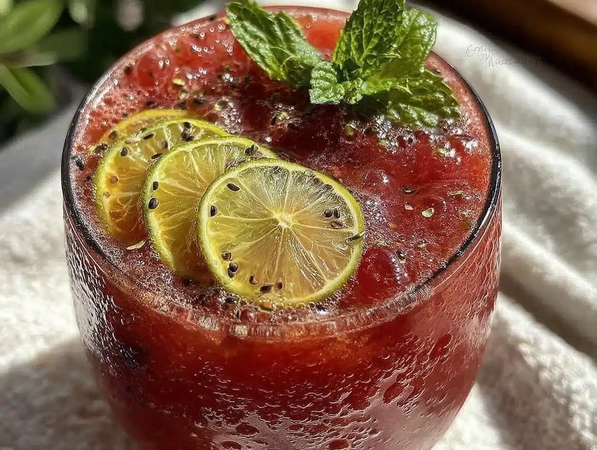fresh watermelon mint lemonade cooler preparation steps
