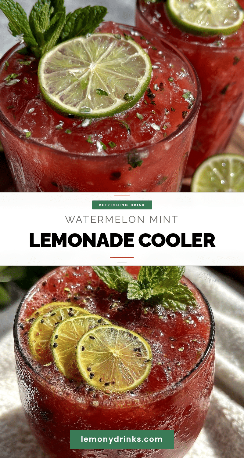 fresh watermelon mint lemonade cooler recipe