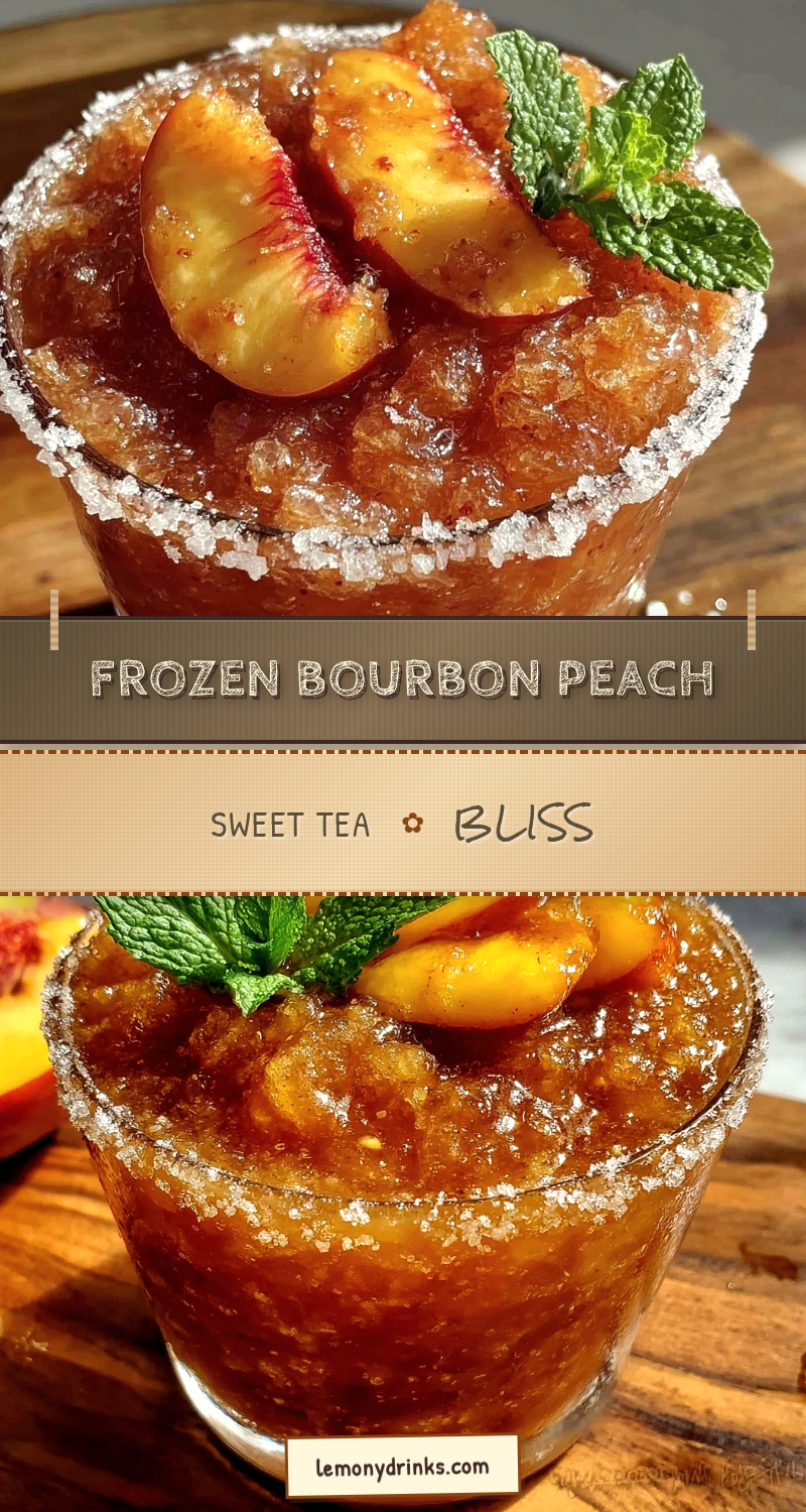 frozen bourbon peach sweet tea slushie recipe