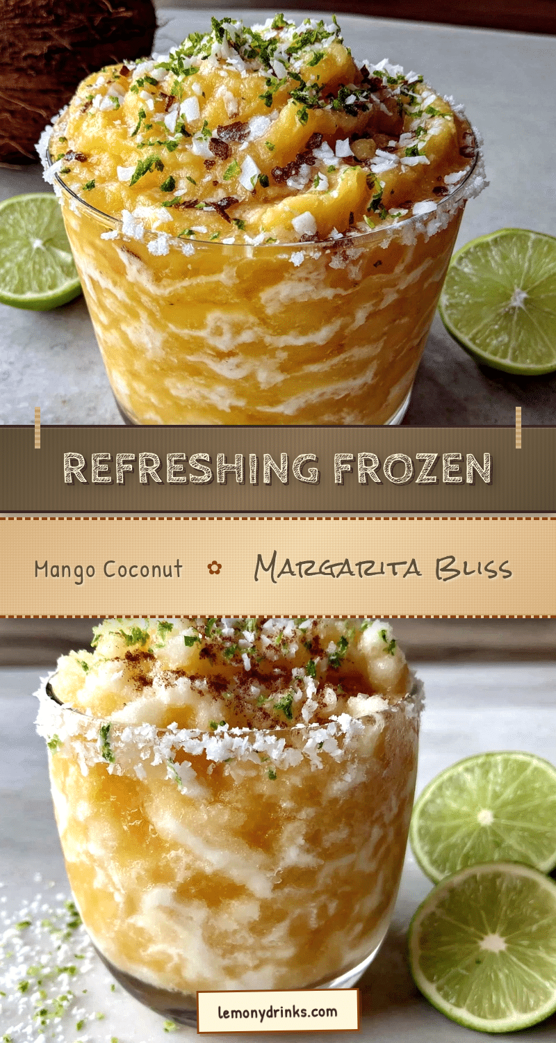 Frozen Mango Coconut Margarita recipe