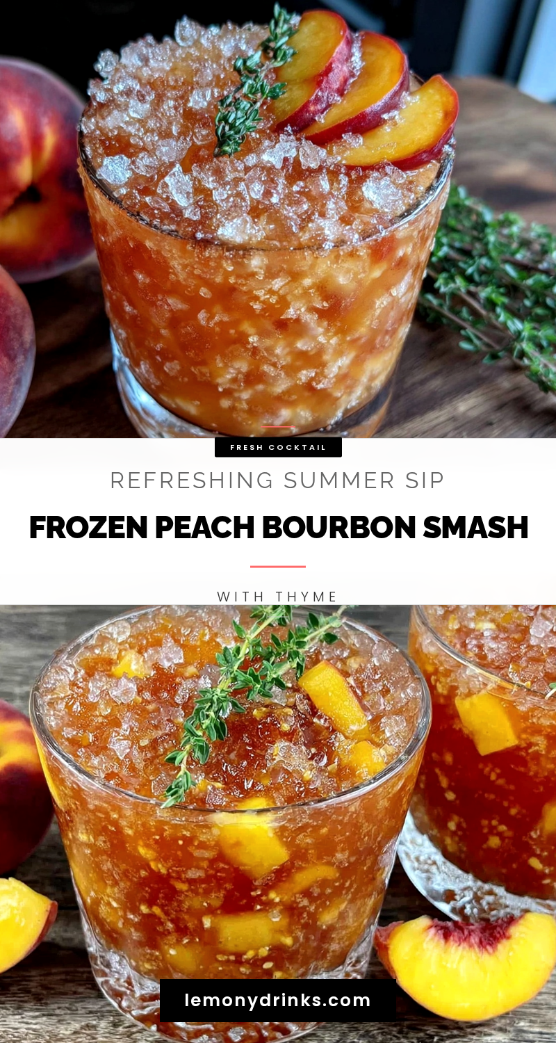 frozen peach bourbon smash recipe