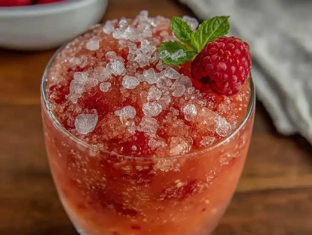 frozen raspberry frose blush slushie - featured image