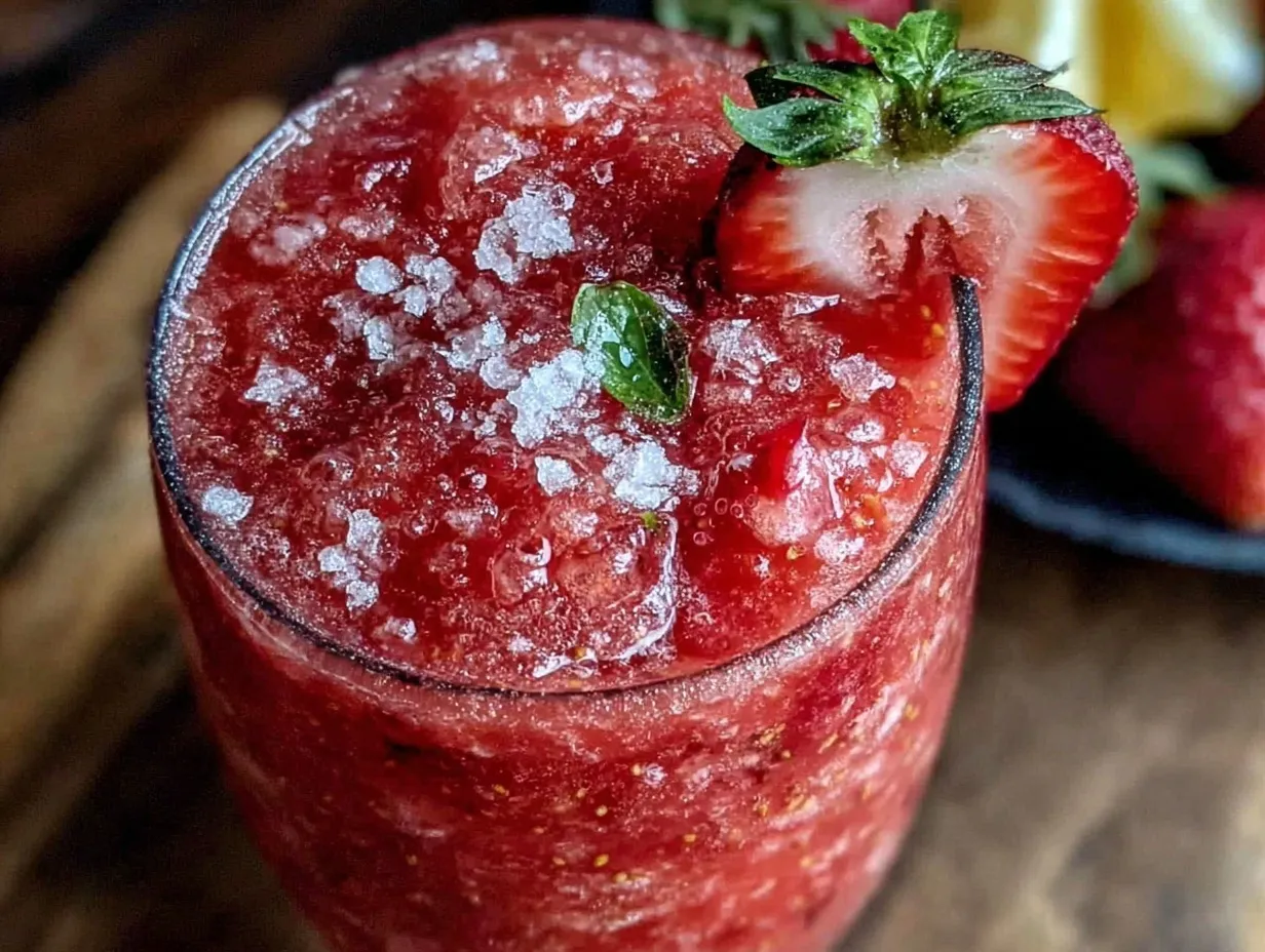 frozen strawberry basil daiquiri preparation steps