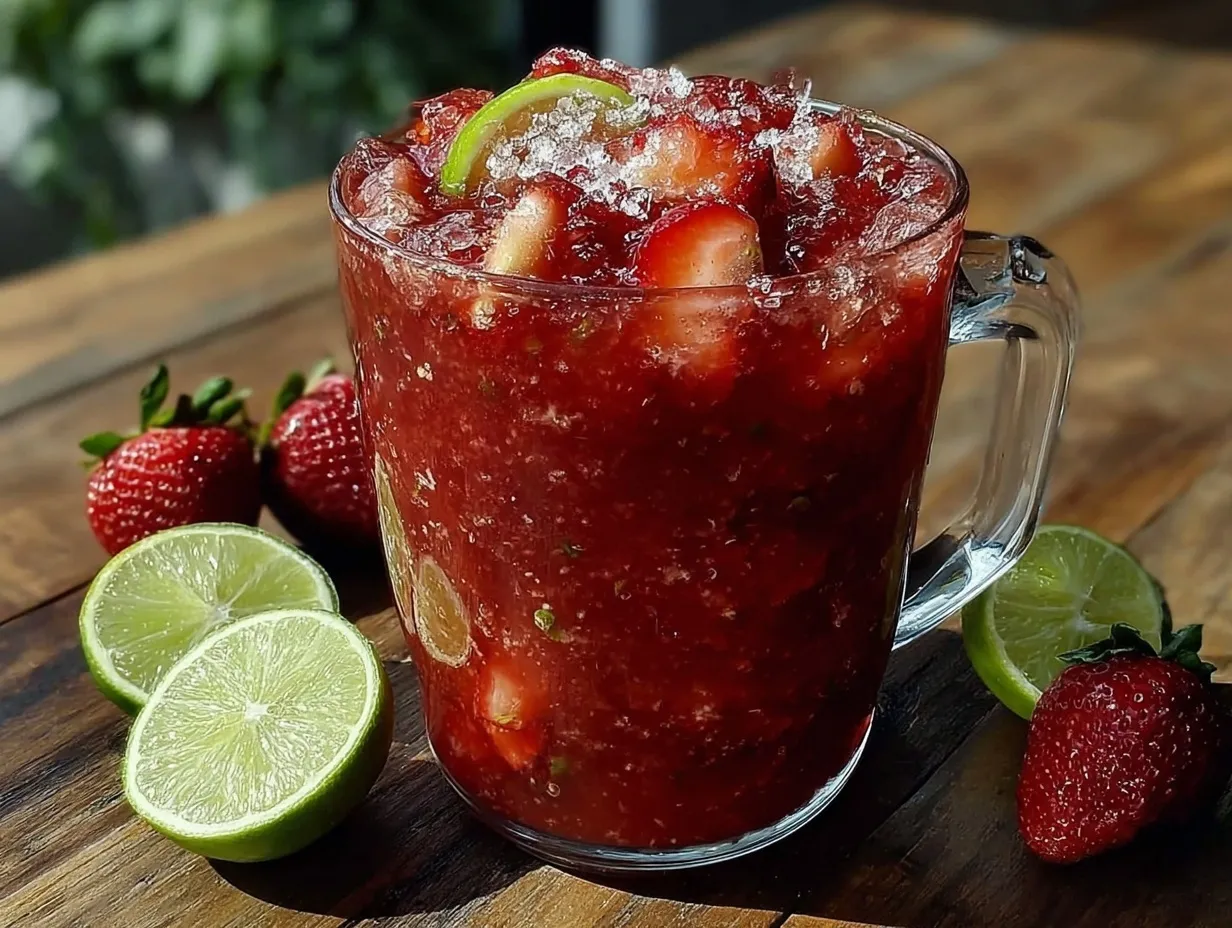 frozen strawberry daiquiri pitcher preparation steps