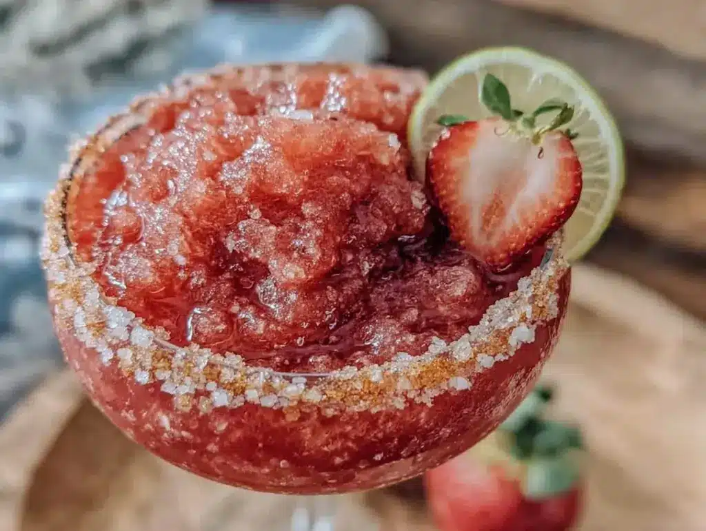 frozen strawberry margarita - featured image