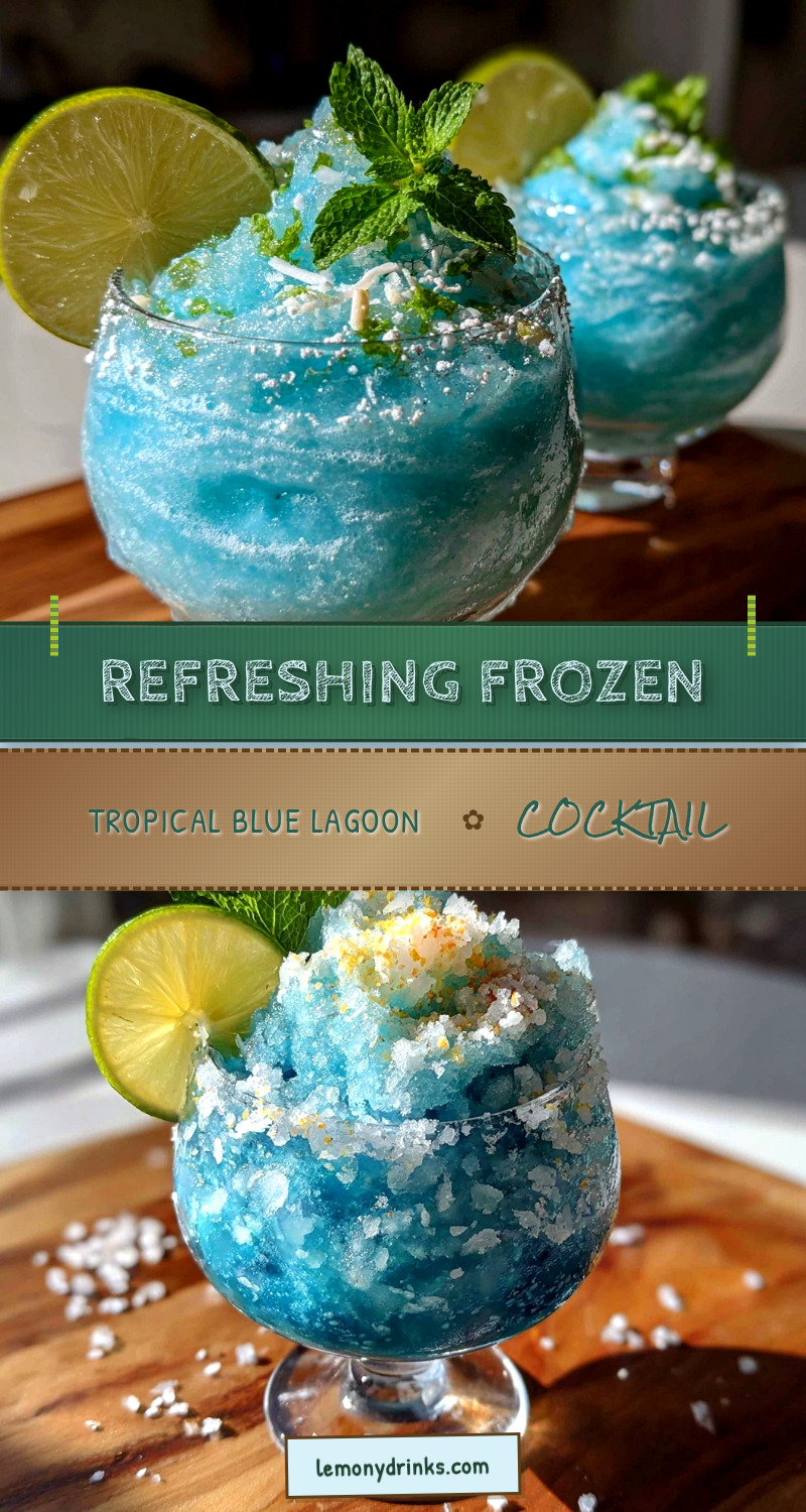 frozen tropical blue lagoon cocktail recipe