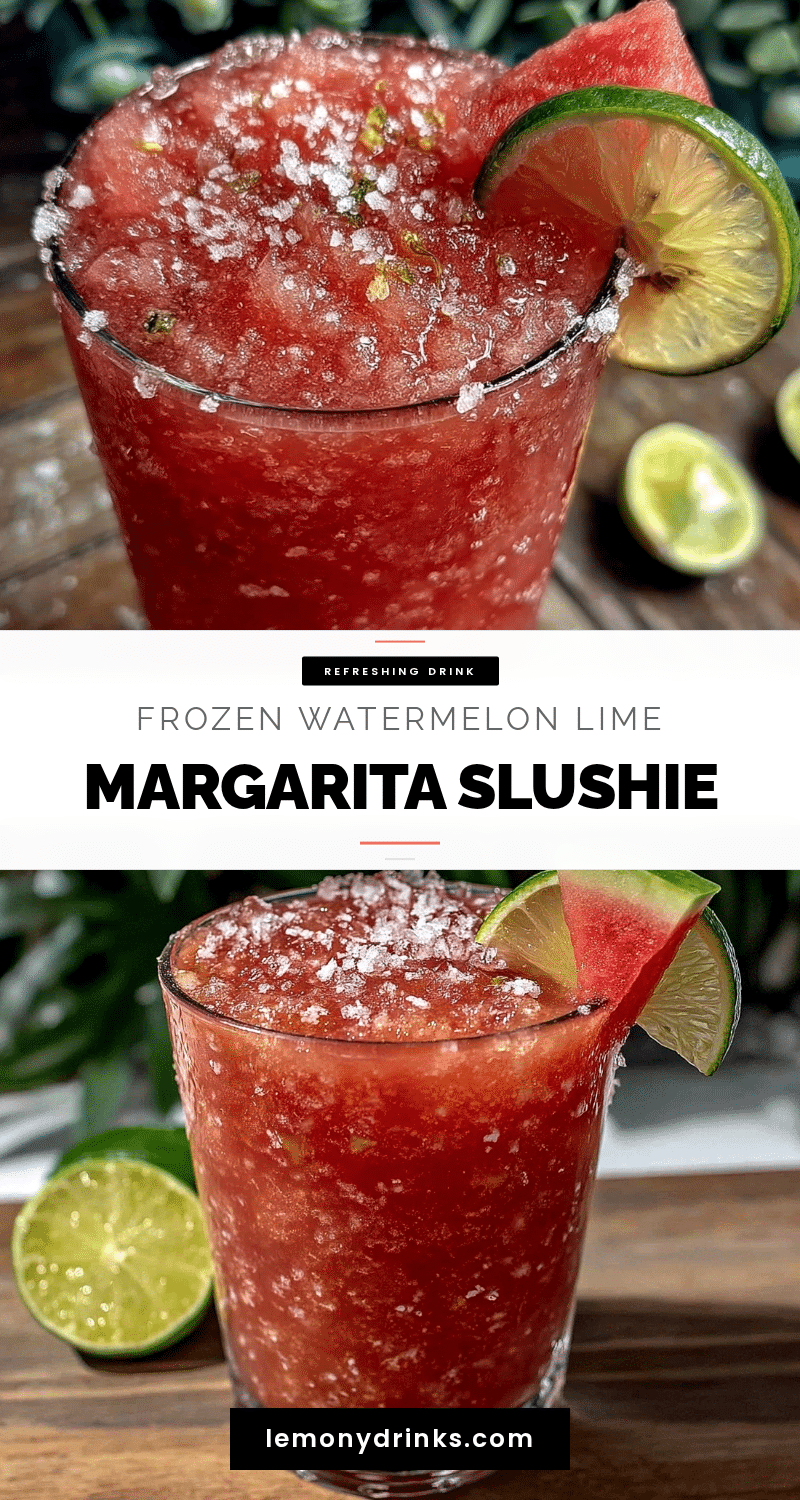 frozen watermelon lime margarita slushie recipe