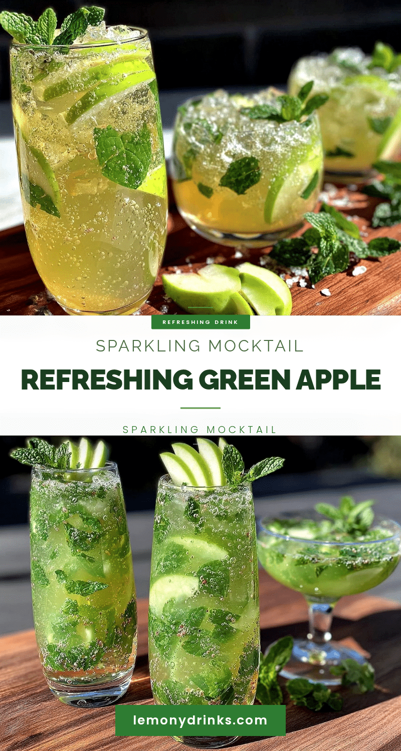 green apple sparkling mocktail recipe