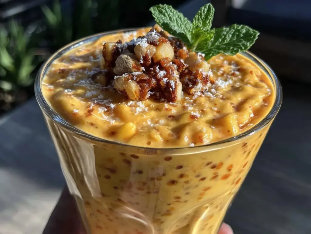 healthy mango turmeric smoothie - featured image