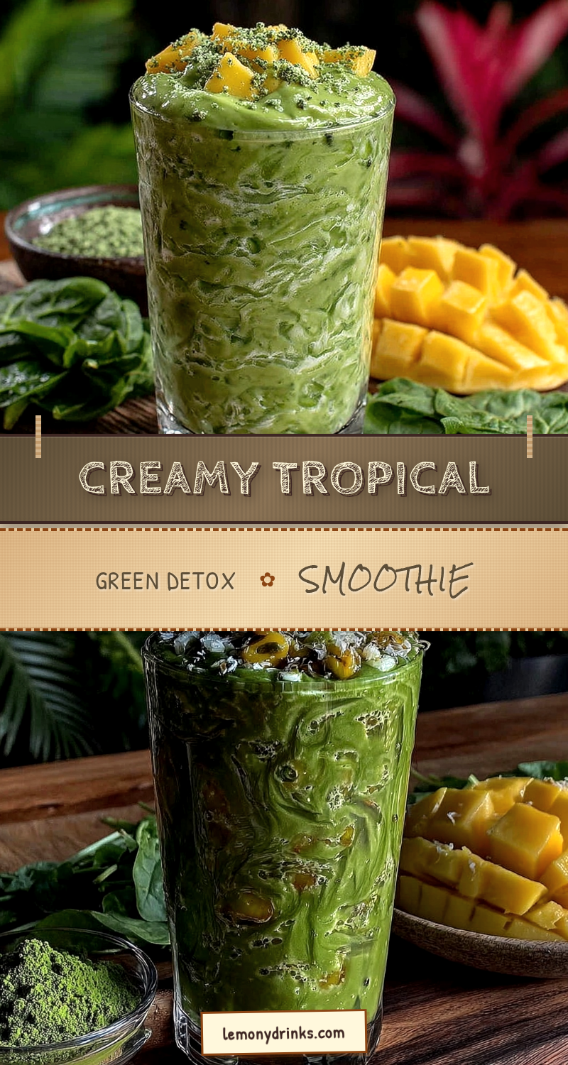 healthy tropical green detox smoothie recipe