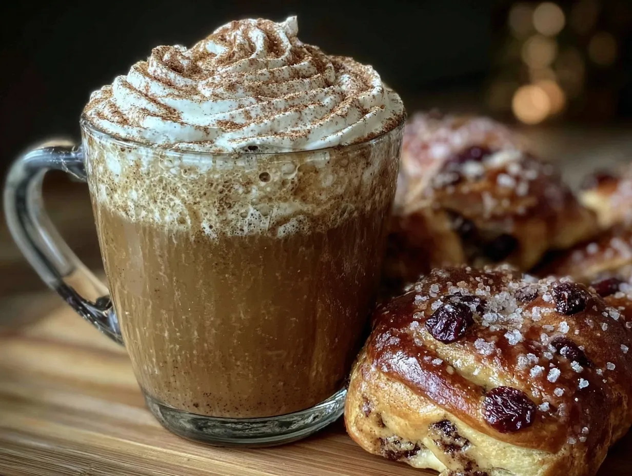 hot cross bun spiced latte preparation steps