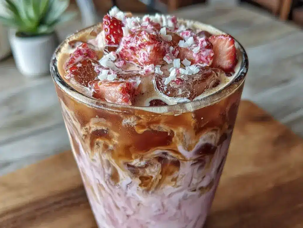 iced coquette strawberry cream cold brew - featured image