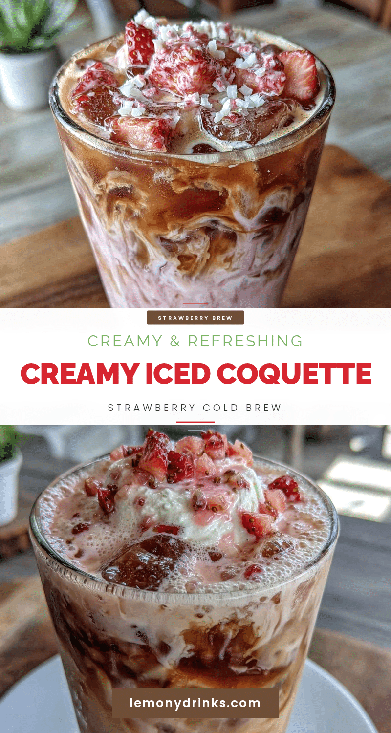 iced coquette strawberry cream cold brew recipe
