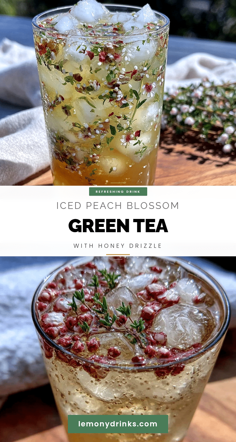 iced peach blossom green tea recipe