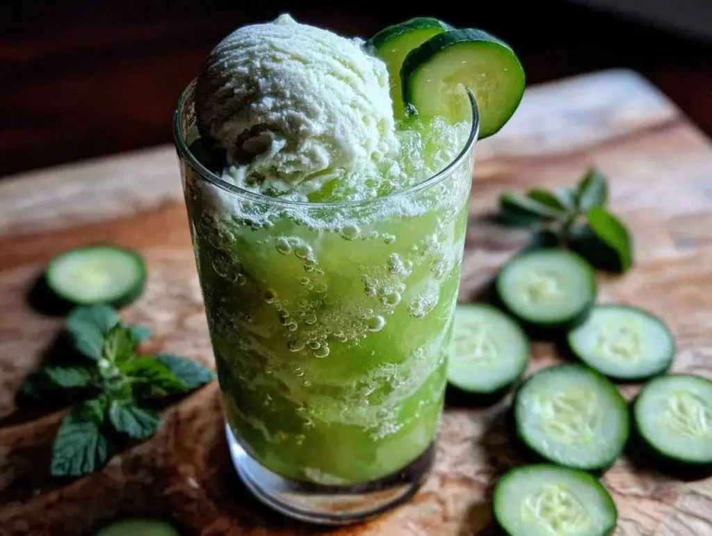 japanese melon cream soda float - featured image