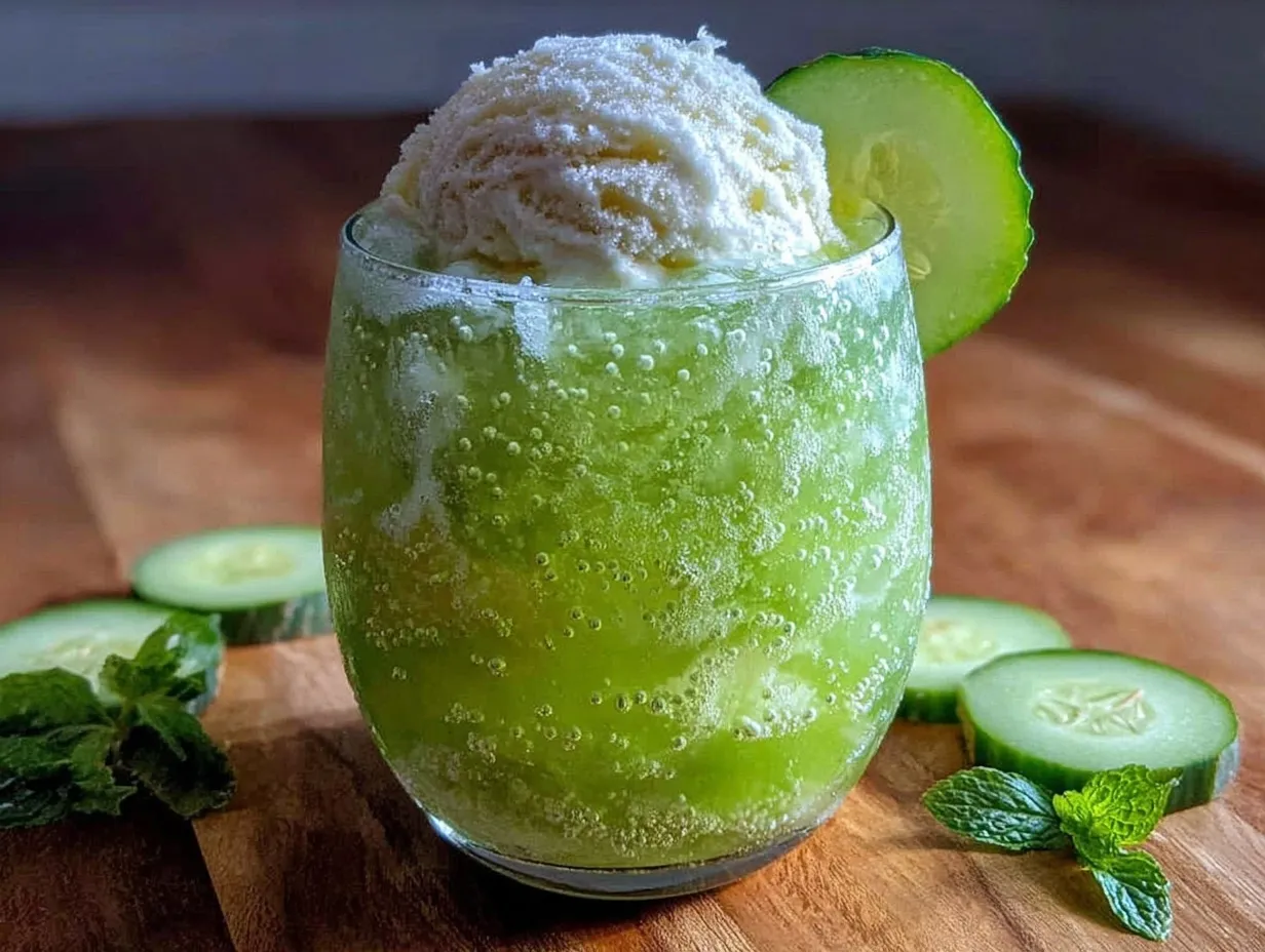 japanese melon cream soda float preparation steps
