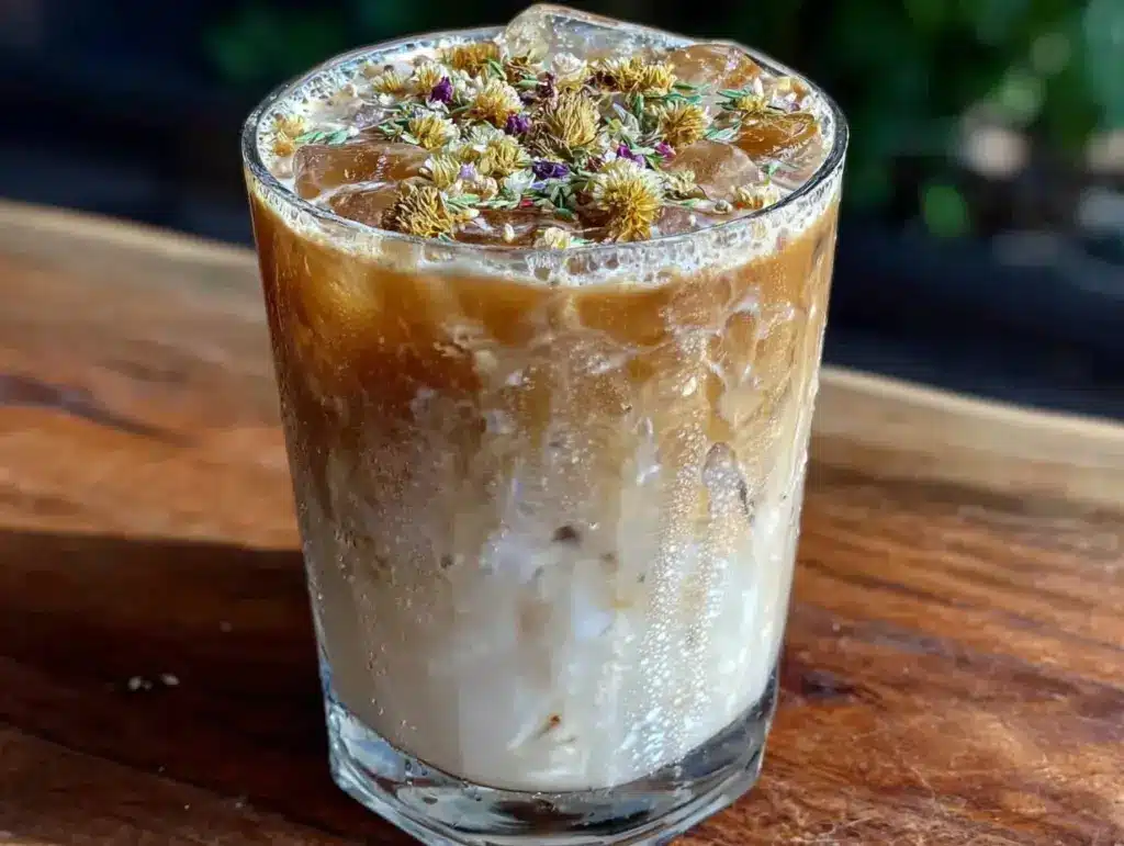 lavender honey oat milk iced latte - featured image