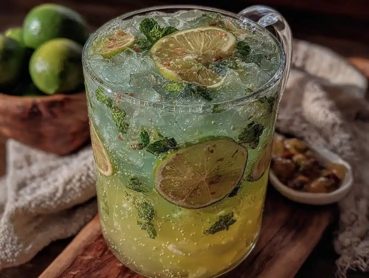 lucky leprechaun layered lime punch preparation steps