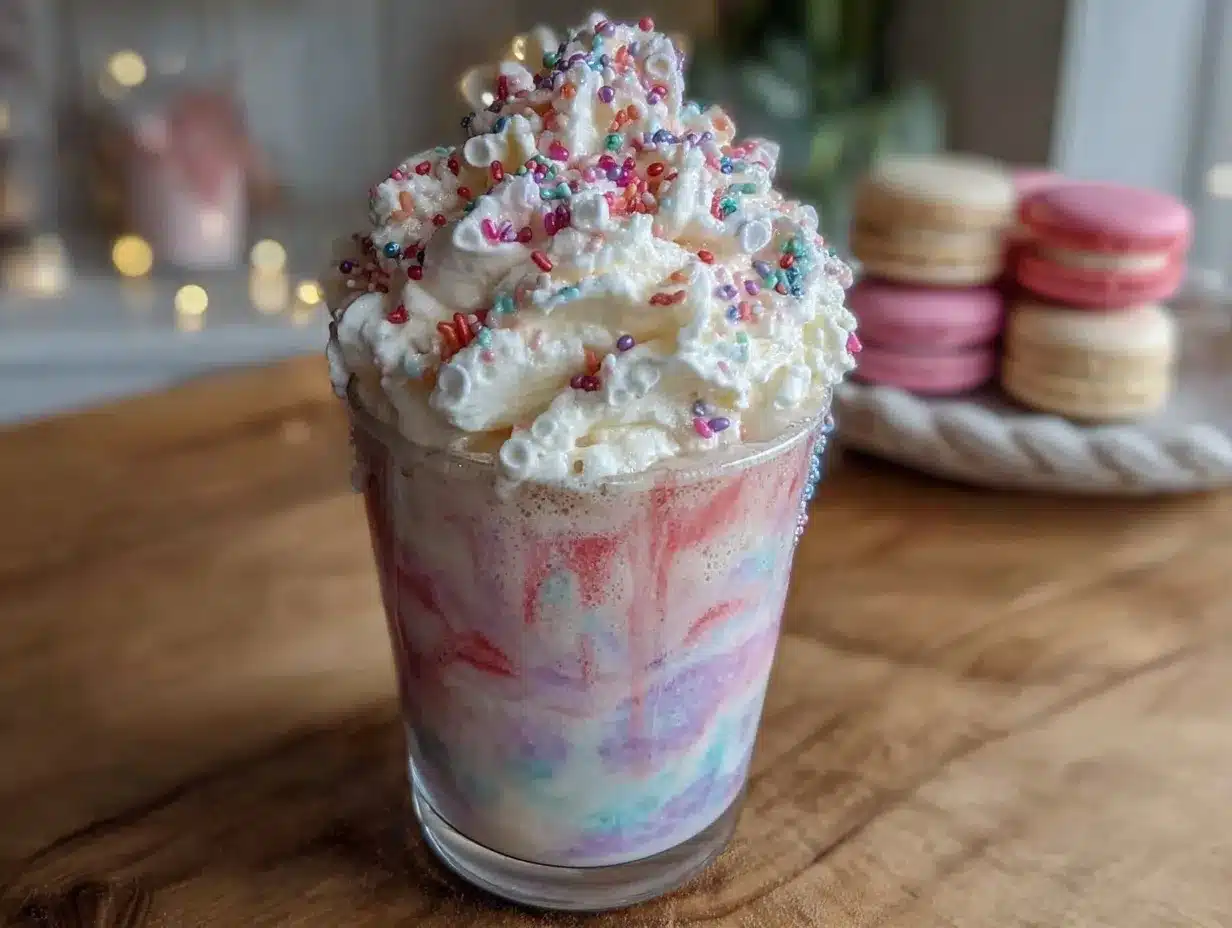 magical creamy unicorn hot chocolate preparation steps
