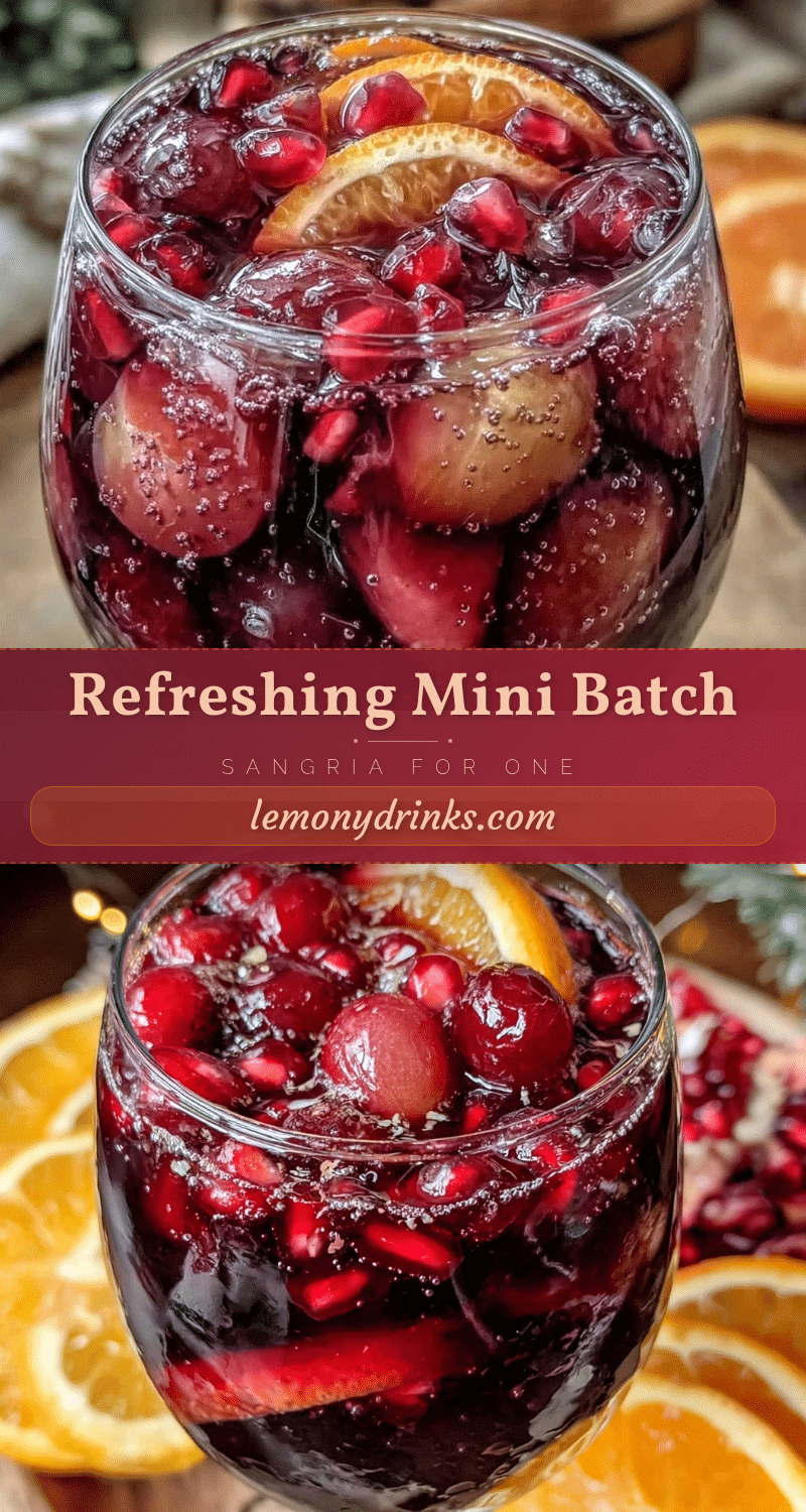 mini batch sangria for one recipe