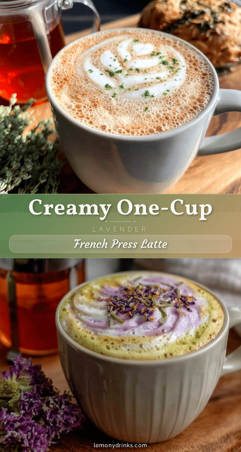 one-cup French press lavender latte recipe