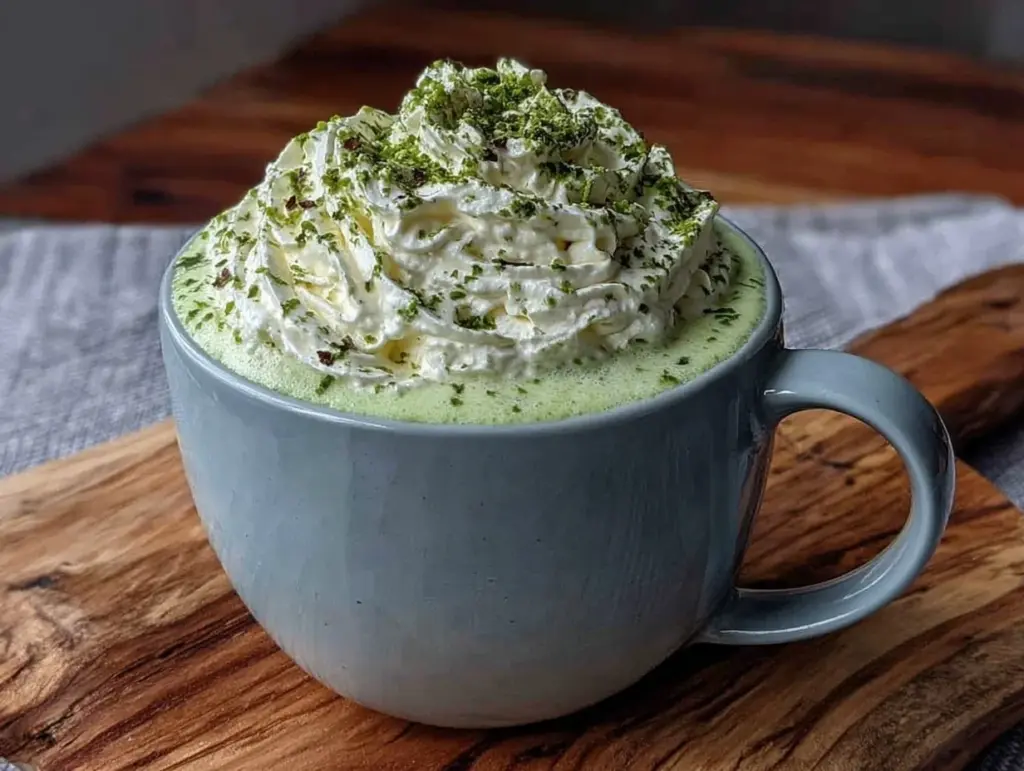 one-mug microwave matcha white hot chocolate - featured image