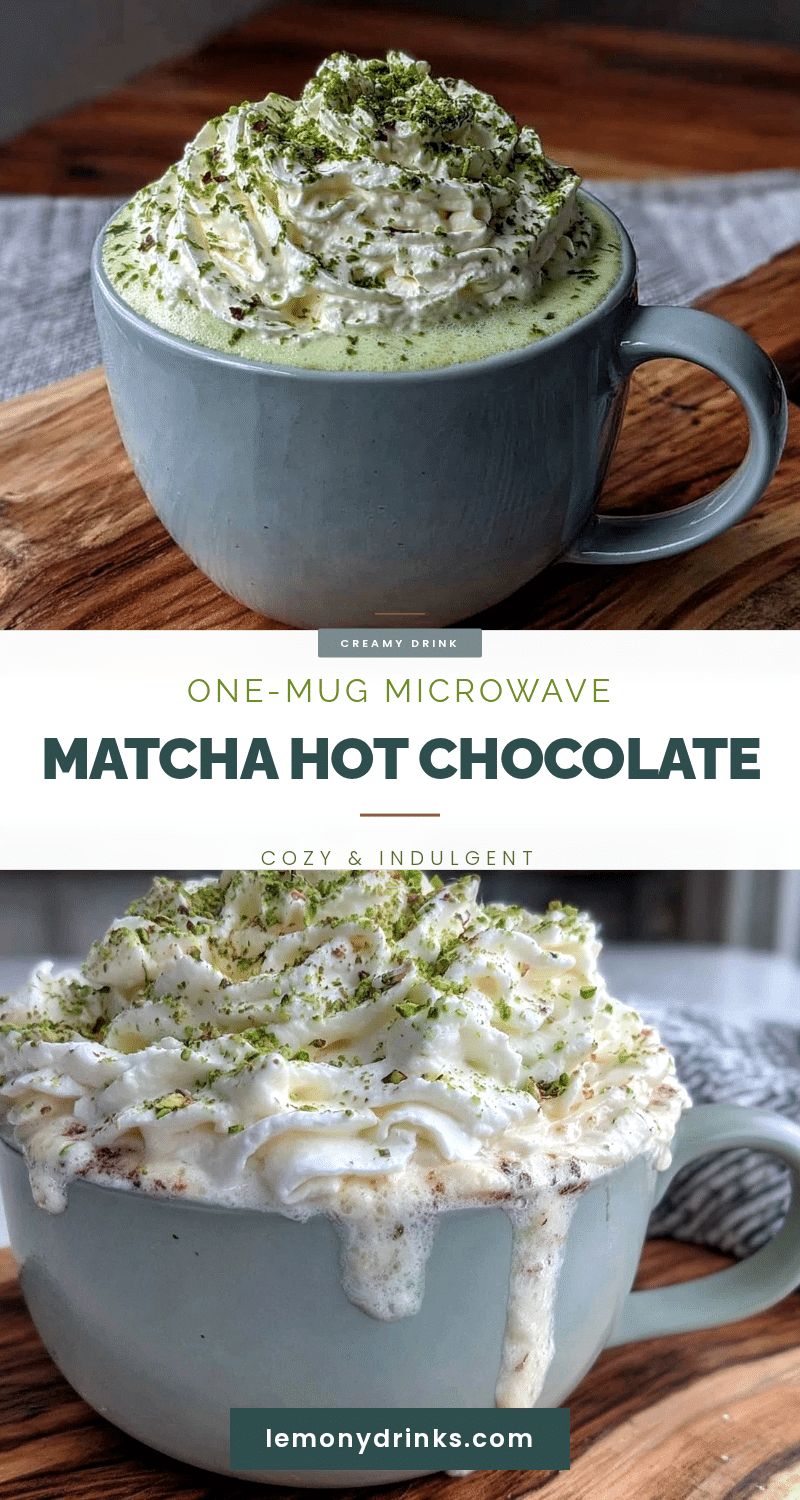 one-mug microwave matcha white hot chocolate recipe