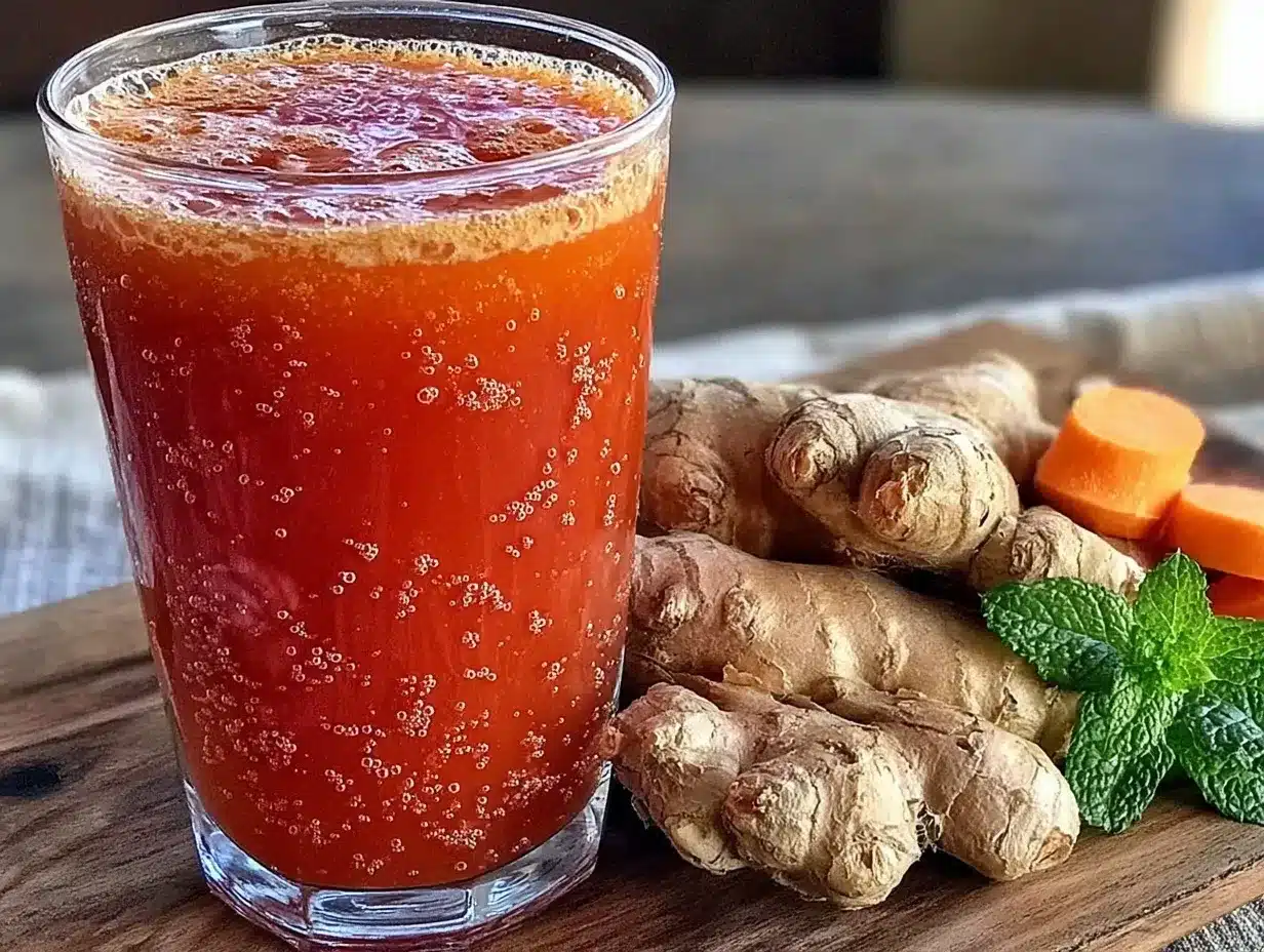 orange ginger carrot juice blend preparation steps