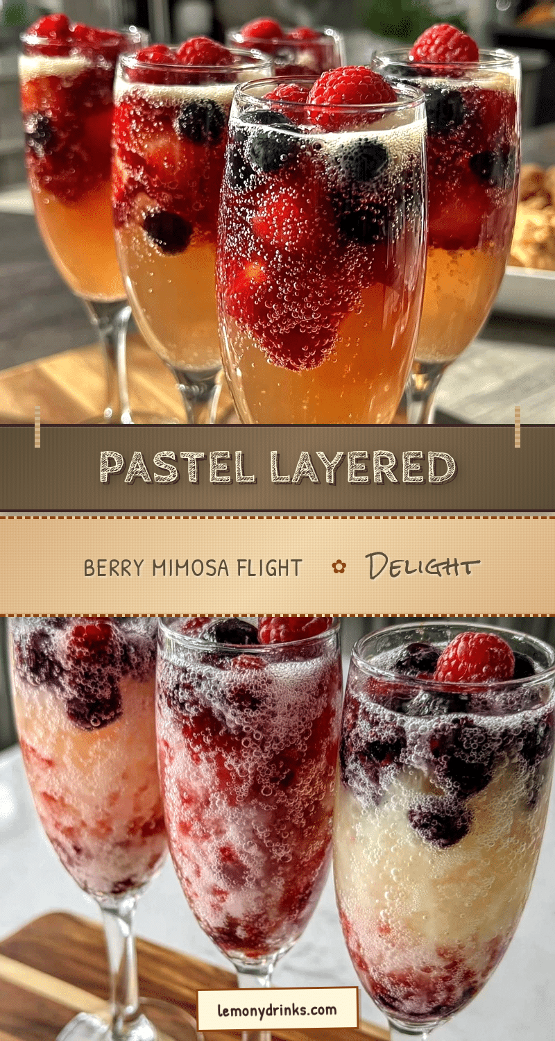 pastel layered berry mimosa flight recipe