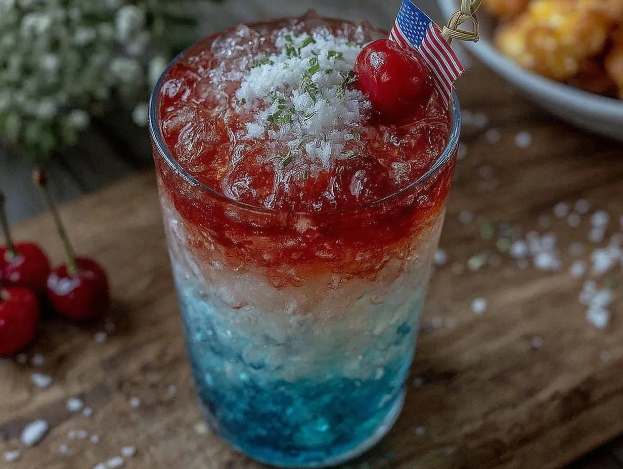 patriotic bomb pop cocktail preparation steps