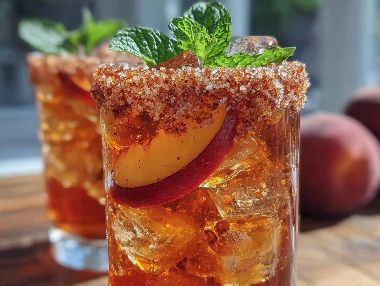 peach bourbon sweet tea preparation steps