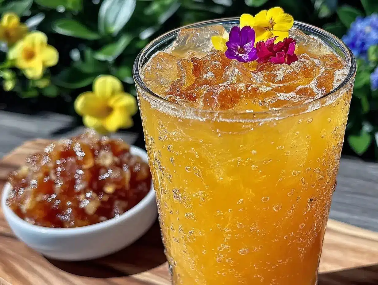 peach ginger lemonade sparkler preparation steps