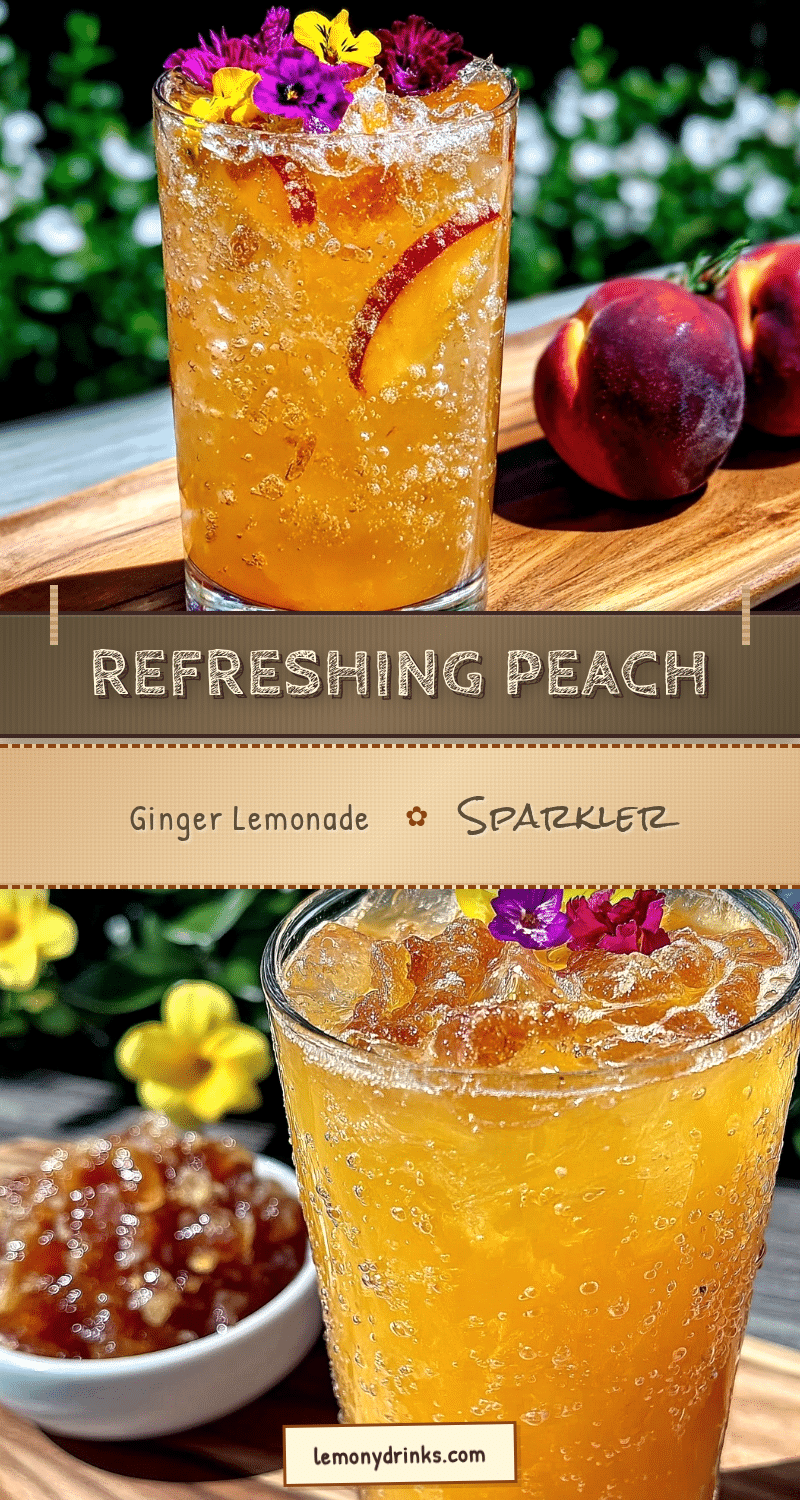 peach ginger lemonade sparkler recipe
