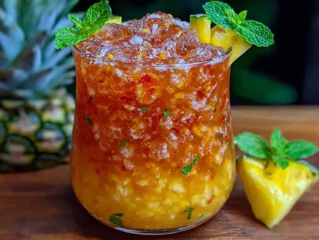 pineapple rum punch - featured image