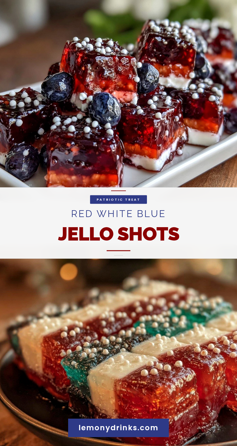 red white and blue jello shot flag tray recipe