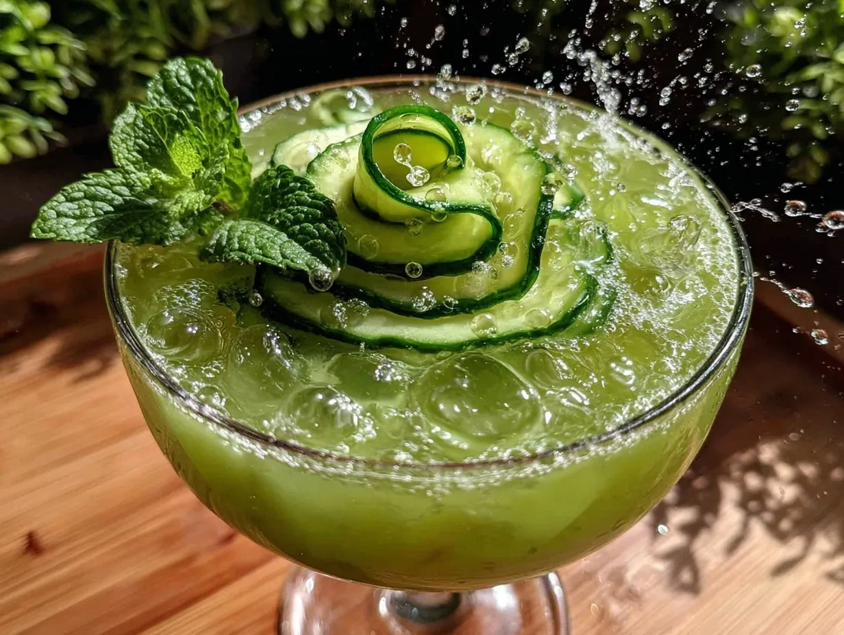 Refreshing Cucumber Gimlet preparation steps