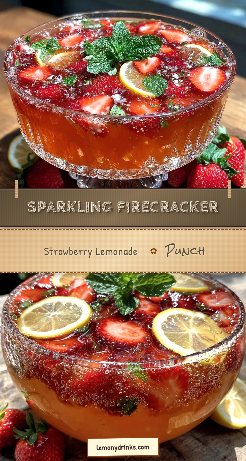 refreshing firecracker strawberry lemonade punch recipe
