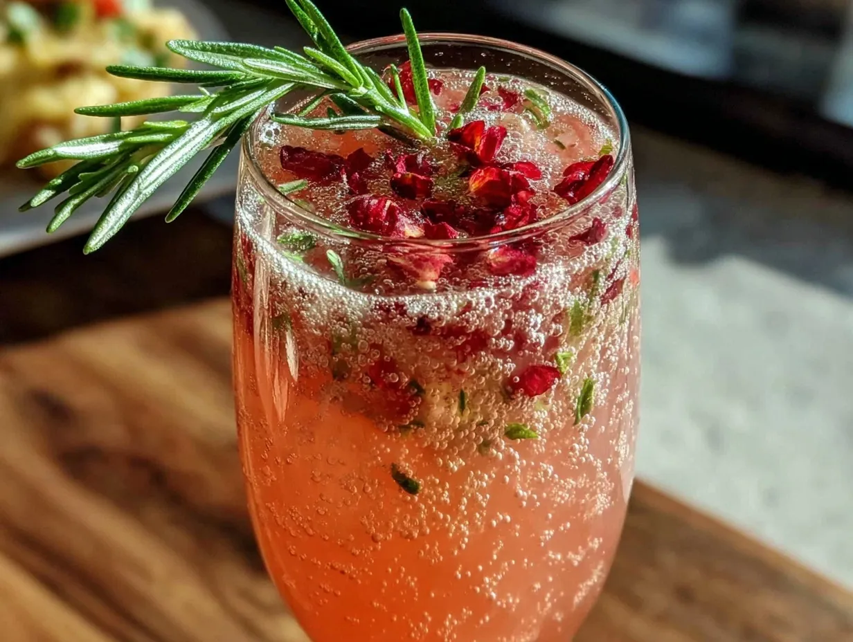 Refreshing Hibiscus Prosecco Spritz preparation steps